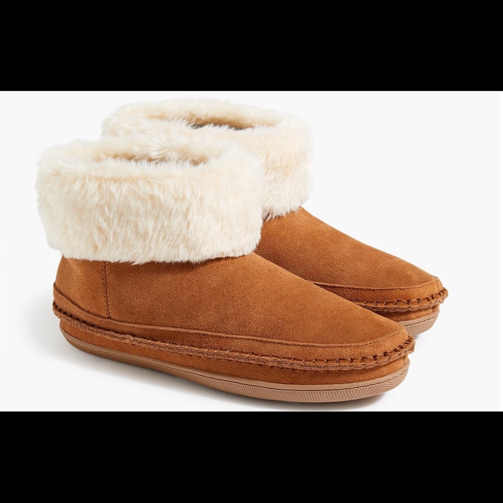 NWOT J.Crew Shearling Slipper Boots